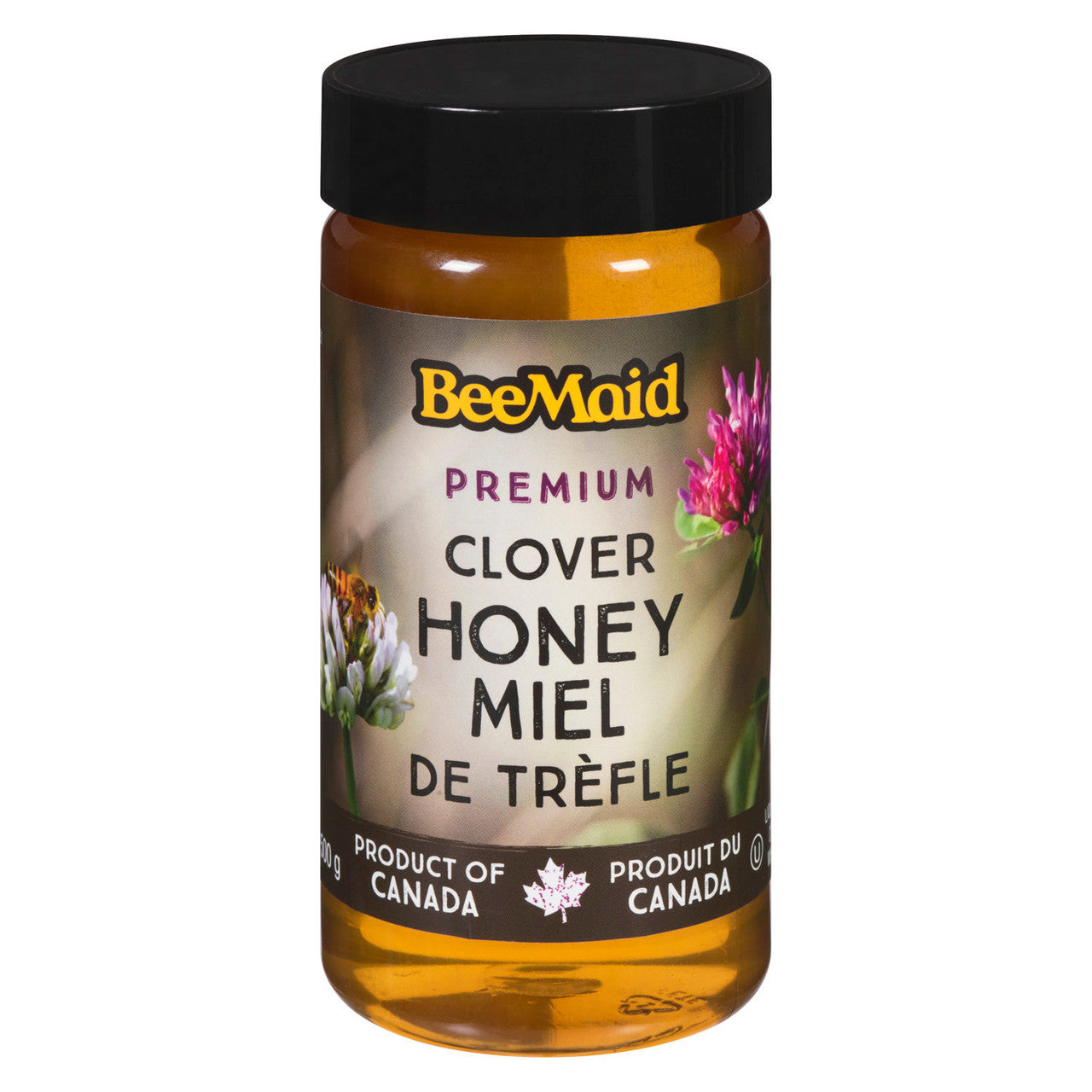 Bee Maid Premium Clover Honey, 500g/17.5 oz. Jar {Imported from Canada}