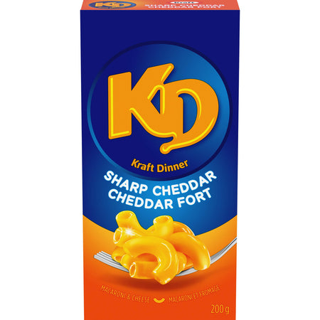 Kraft Dinner Sharp Cheddar Mac and Cheese, 200g/7.05oz 24pk  {Canadian}