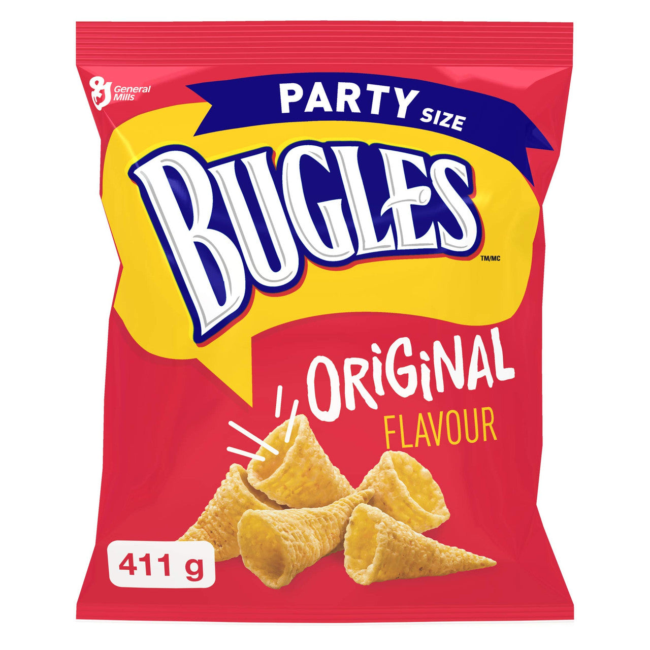 Bugles Original Flavour Corn Snacks Party Size, 411g/14.5 oz., {Imported from Canada}