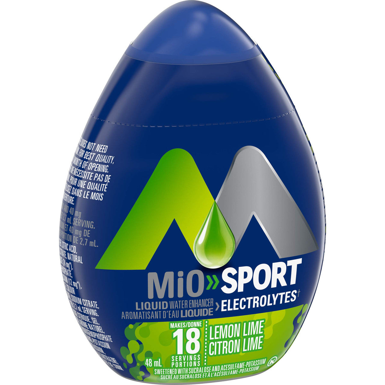 MiO Sport Lemon-Lime Electrolyte Liquid Water Enhancer, 48mL/1.6 fl. oz., {Imported from Canada}