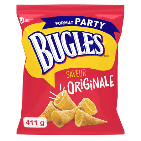 Bugles Original Flavour Corn Snacks Party Size, 411g/14.5 oz., {Imported from Canada}