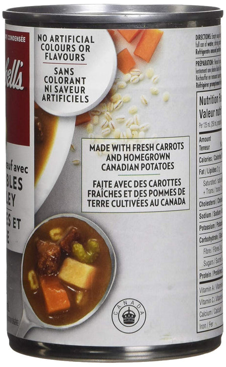 Campbell's Beef Vegetables and Barley Soup, 284ml/9.6 oz. (Imported from Canada)
