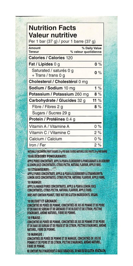 Sunrype Fruit Source - 100% Fruit Bar, 30ct x 37g bars, 3 Flavours, (Imported from Canada)