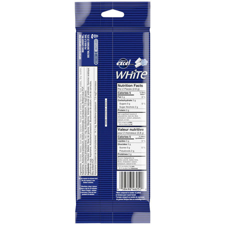 Excel White Sugar Free Gum Winterfresh, 18 pieces, 3-pack {Imported from Canada}