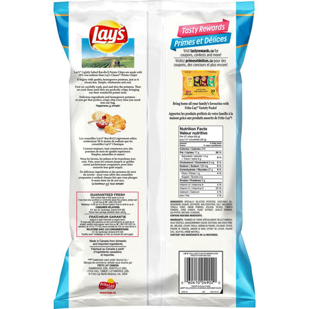 Lay's Barbecue Lightly Salted Potato Chips, 235g/8.3 oz., {Imported from Canada}