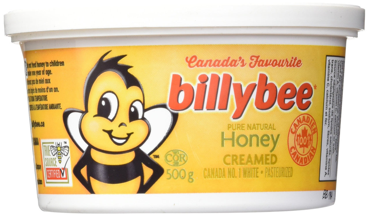Billy Bee, Pure Natural Honey, Creamed White, Tub, 500g/17.6 oz., {Imported from Canada}