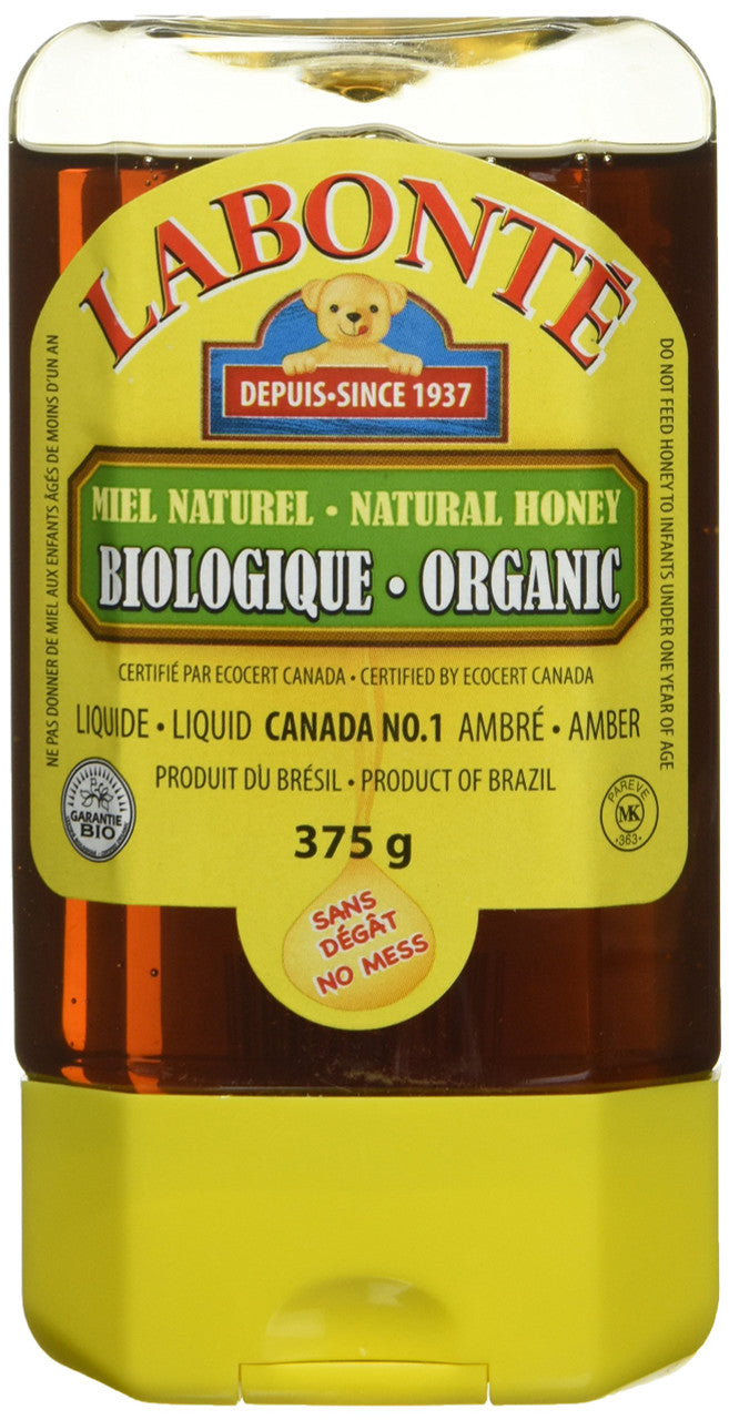 Labonte Organic Liquid Honey 375 Gram/13.22oz {Imported from Canada}
