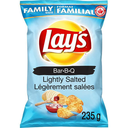 Lay's Barbecue Lightly Salted Potato Chips, 235g/8.3 oz., {Imported from Canada}