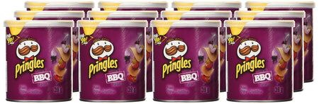 Pringles BBQ Potato Chips 39g/1.4oz, Cans, 12pk, {Imported from Canada}