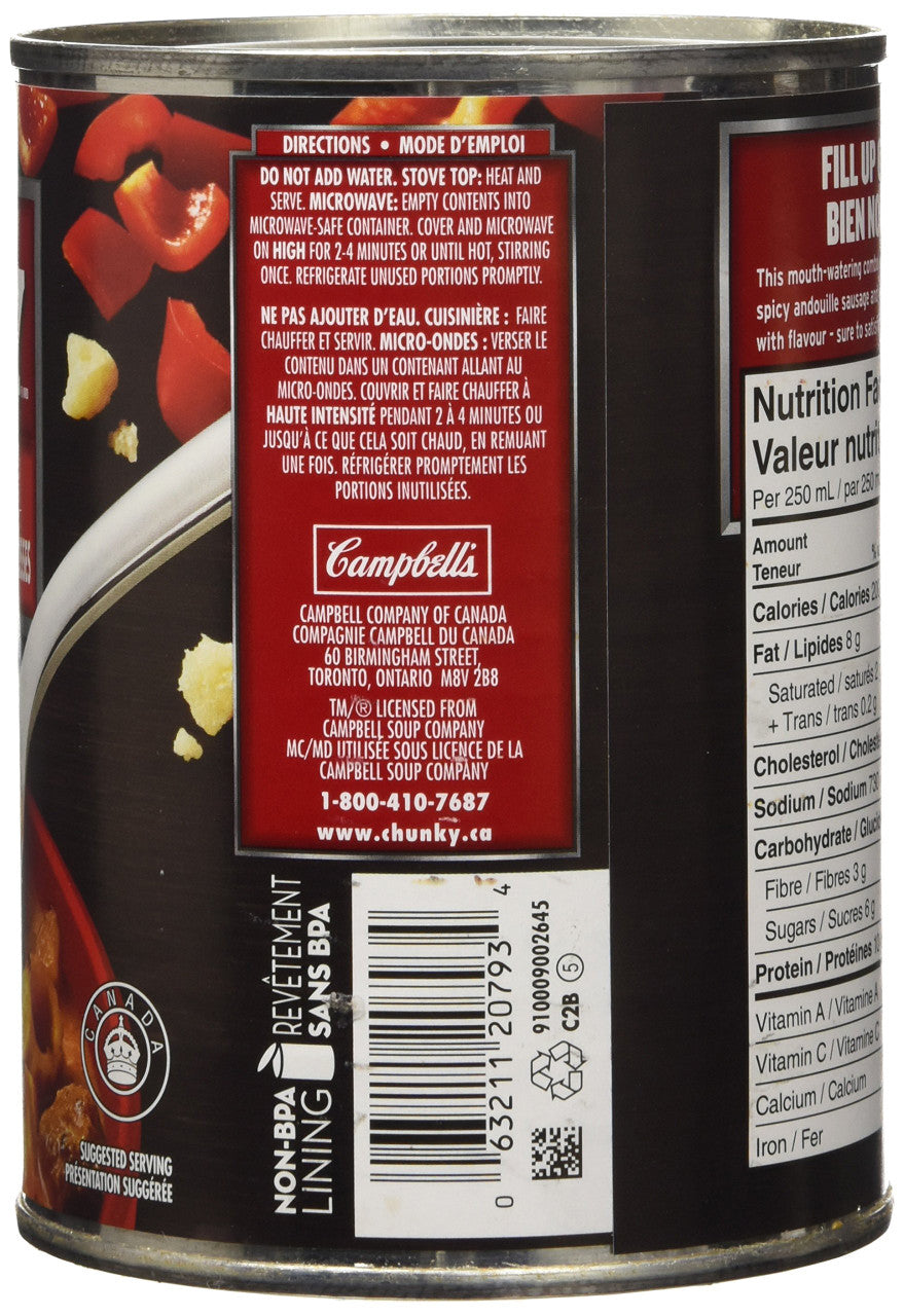 Campbell's Chunky Meatball Bustin' Sausage Rigatoni, 540ml/18.3 oz., {Imported from Canada}