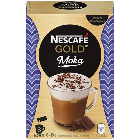 Nescafe Mocha Cappuccino, 8x18g (6pk, 48 Cups) {Imported from Canada}