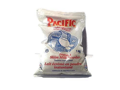 Pacific Instant Skim Milk Powder, Vitamin (A, D) Enriched, 1 kg (2.2 lb) {Imported from Canada}