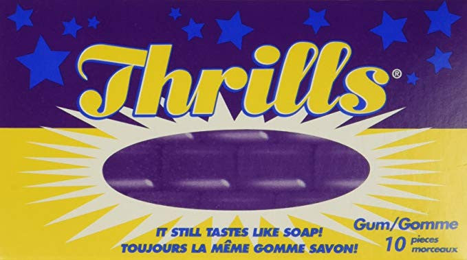 Thrills Chewing Gum, 10 Count - 20 Pack {Imported from Canada}