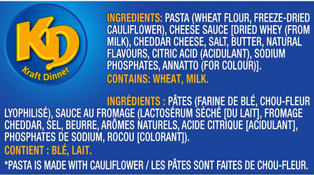 Kraft Dinner Simply Macaroni & Cheese with Cauliflower, 150g/5.3 oz., {Imported from Canada}