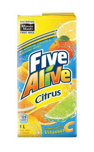 Five Alive Citrus, 1 Litre/33.8 fl.oz., Juice Box, {Imported from Canada}