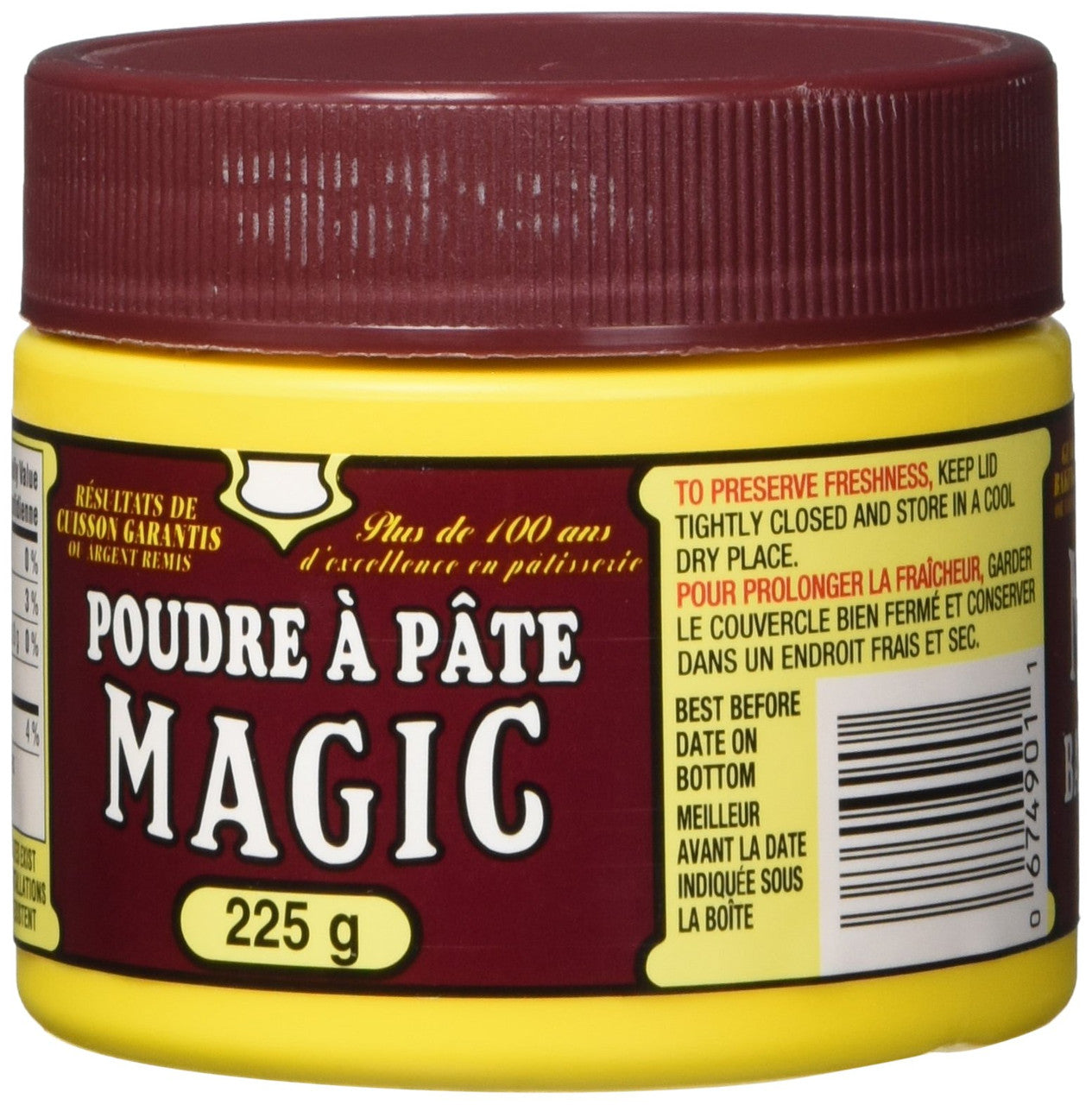 MAGIC Baking Powder, 24ct, 225g/7.9oz. Each, (Imported from Canada)