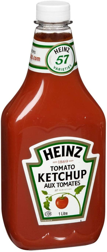 Heinz Tomato Ketchup, (1L/33.8 fl.oz.), EZ Squeeze Bottles (12pk) {Imported from Canada}