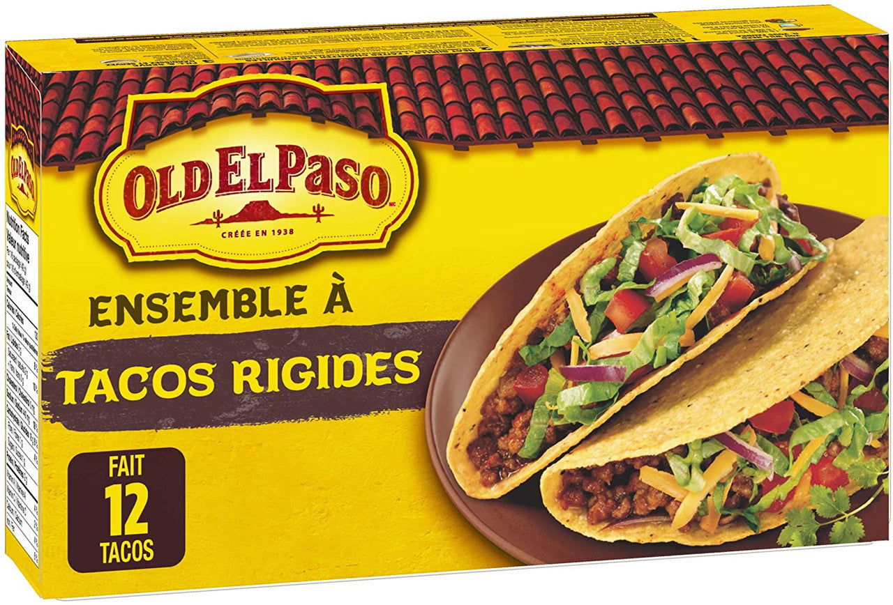 Old El Paso Hard Taco Dinner Kit, 12 taco shells, 250g/8.8 oz., {Imported from Canada}
