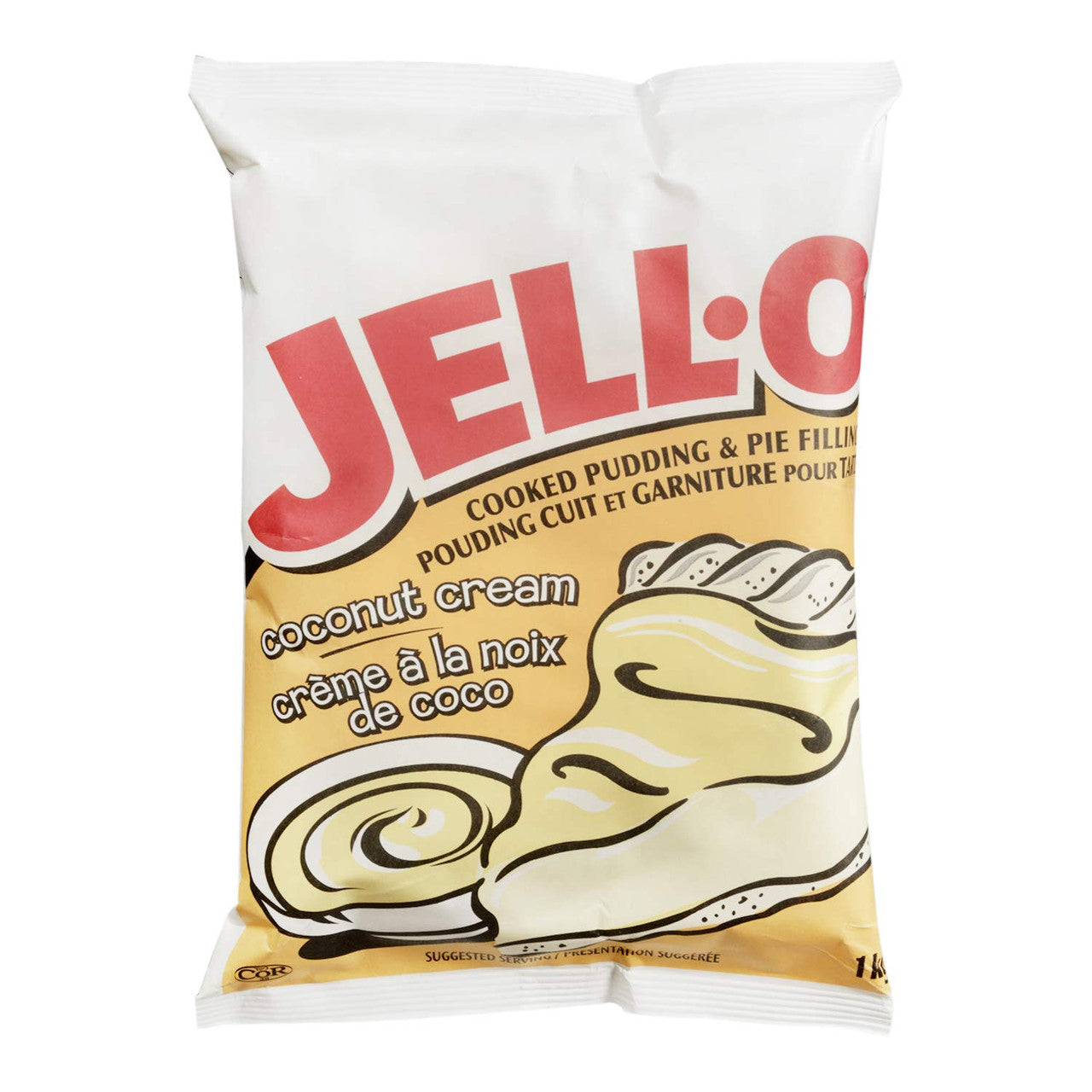 JELL-O Coconut Pudding Pie Filling, 1kg/2.2lbs., 2pk {Imported from Canada}