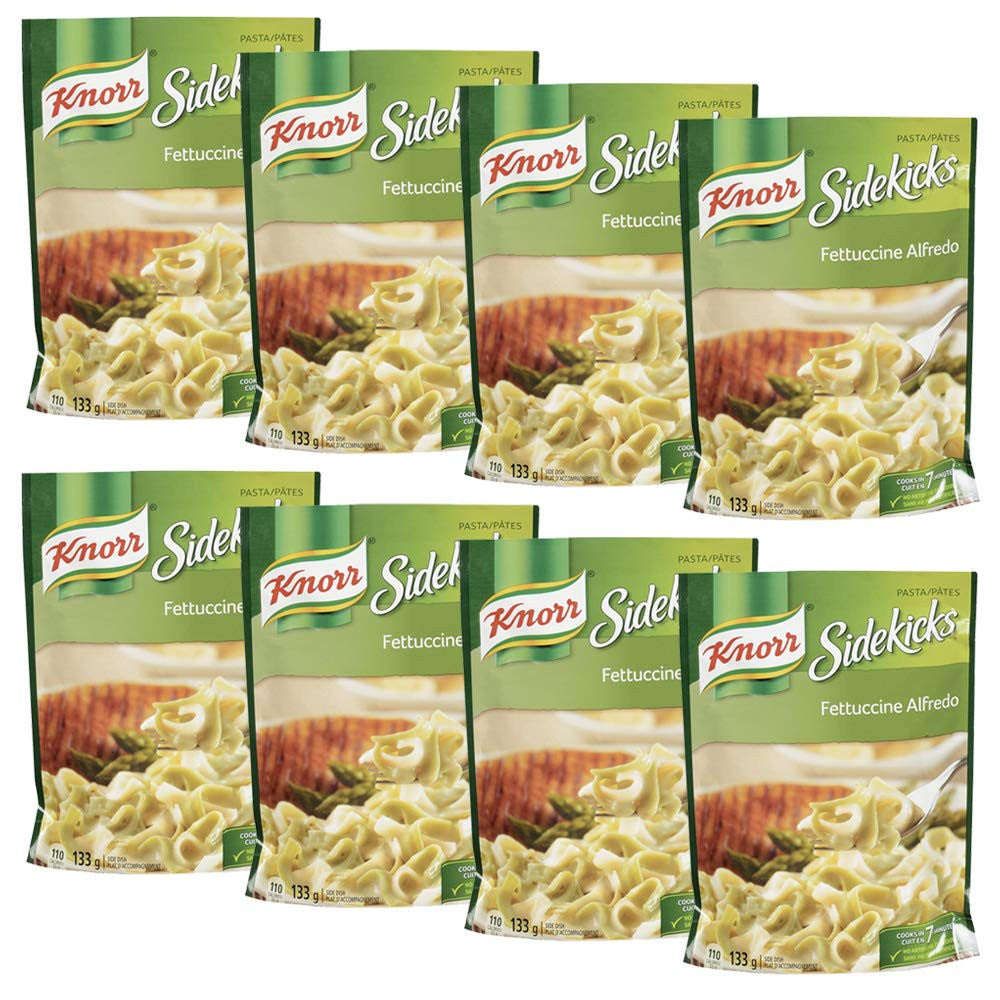Knorr Sidekicks Fettucine Alfredo Pasta 133g/4.7oz, 8-Pack {Imported from Canada}