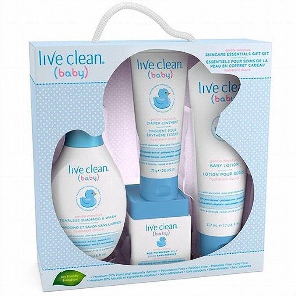 Live Clean Baby Gentle Moisture Skincare Essentials Gift Set, (4ct) {Imported from Canada}