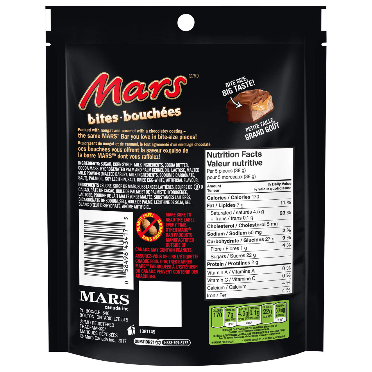 Mars Bars Bite Size, 193g/6.8oz., Bag {Imported from Canada}