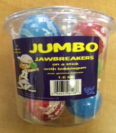 Exclusive Brands Jumbo Jawbreakers on a Stick with Bubblegum, 12ct, 1.6kg/56oz (Imported from Canada)