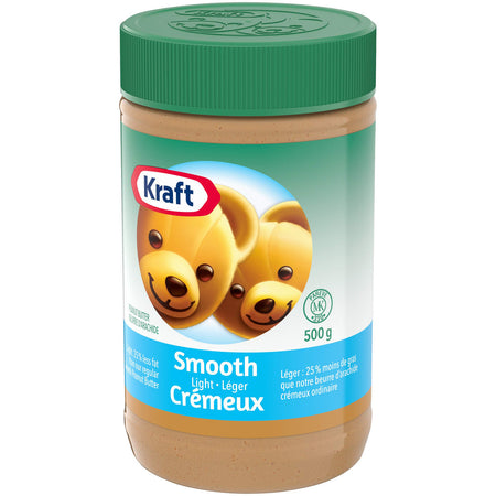 Kraft Smooth Light (25%less Fat) Peanut Butter 500g/17.6 oz.,{Canadian}