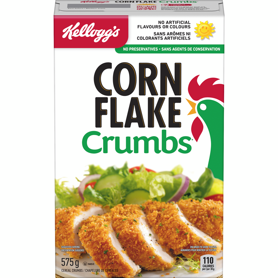 Kellogg's Corn Flake Crumbs, 575g/20 oz. Box {Imported from Canada}