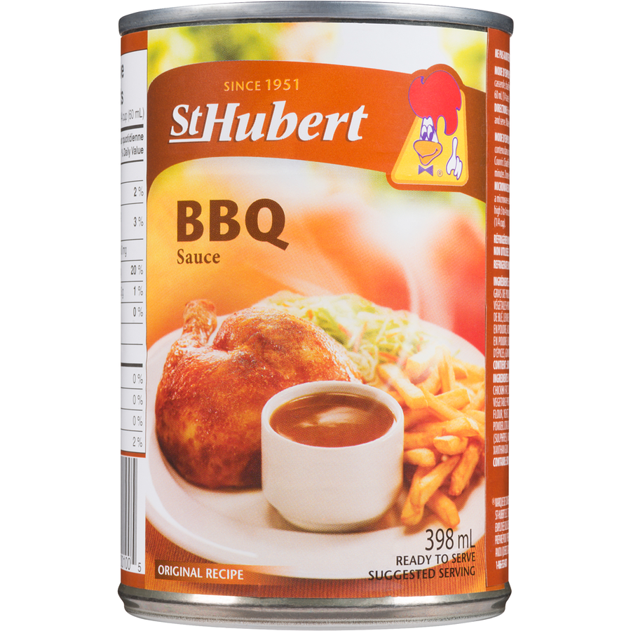 St Hubert BBQ Gravy Sauce, 398ml/ 13.5 fl. Oz. Cans (Pack of 3) {Imported from Canada}