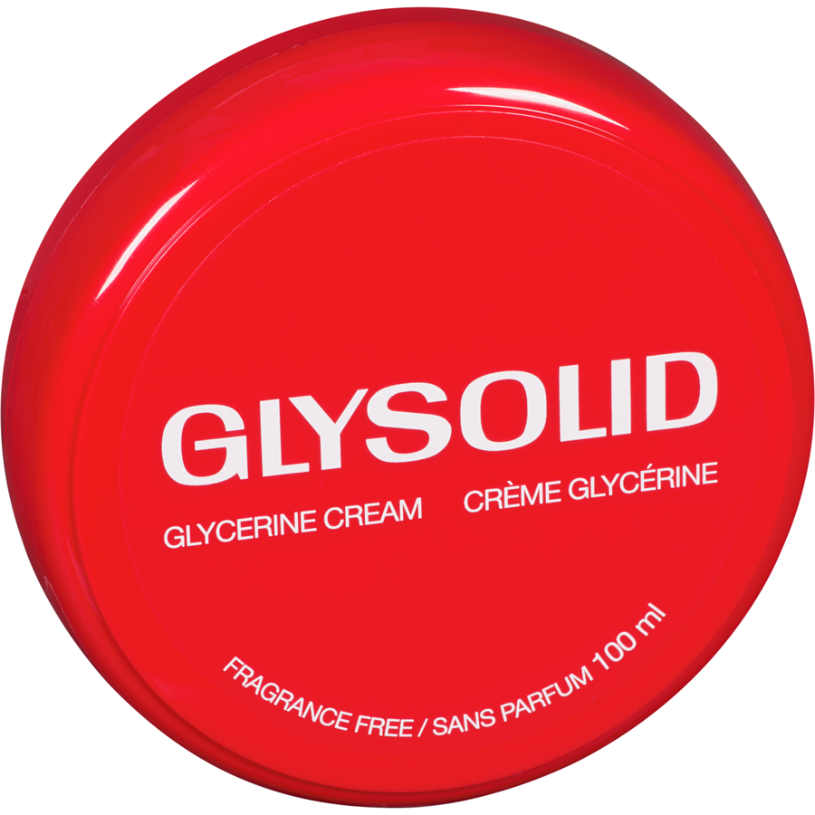 Glysolid Glycerine Cream, 100mL/3.5 fl. oz. Jar {Imported from Canada}