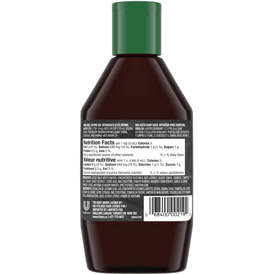 Knorr Taste of Morocco Concentrated Bouillon, 250ml/8.75 fl. oz., Bottle {Imported from Canada}