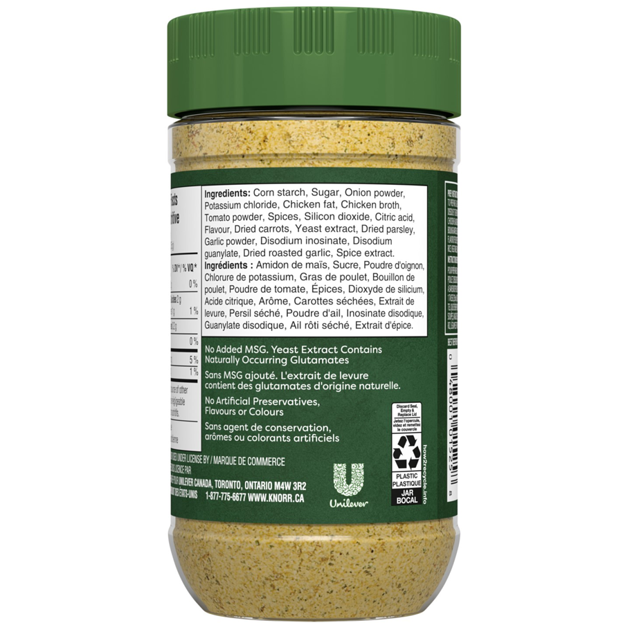 Knorr Zero Salt Chicken Bouillon Powder, 160g/5.6 oz., {Imported from Canada}