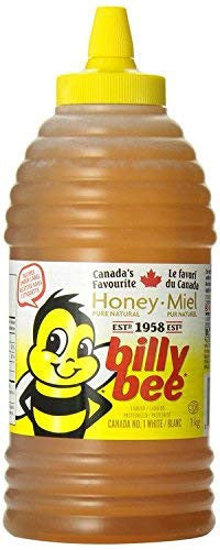 Billy Bee, Pure Natural Honey, Liquid White, 1kg/2.2 lbs., {Imported from Canada}