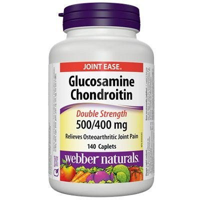 Webber Naturals Glucosamine & Chondroitin Sulfate 500/400 mg, 140 caplets {Imported from Canada}