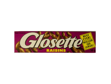 Glosette Chocolate Raisins 50g/ pack, 6pk, {Imported from Canada}