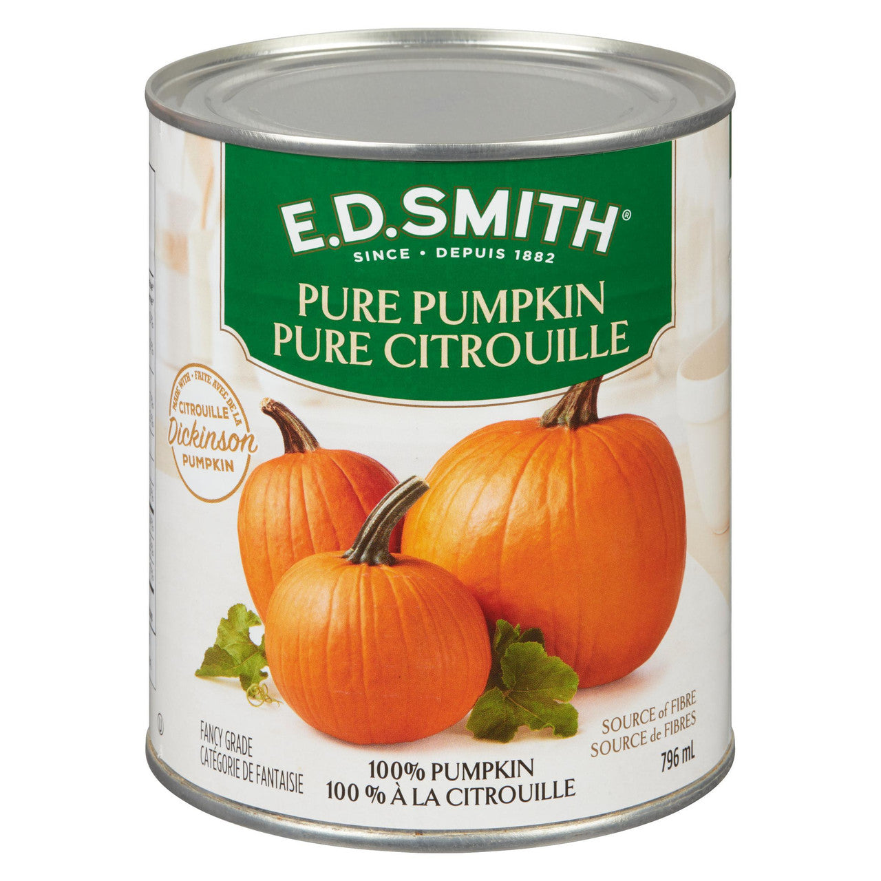 E.D. Smith 100% Pure Canned Pumpkin, 796mL/28 oz. Can {Imported from Canada}