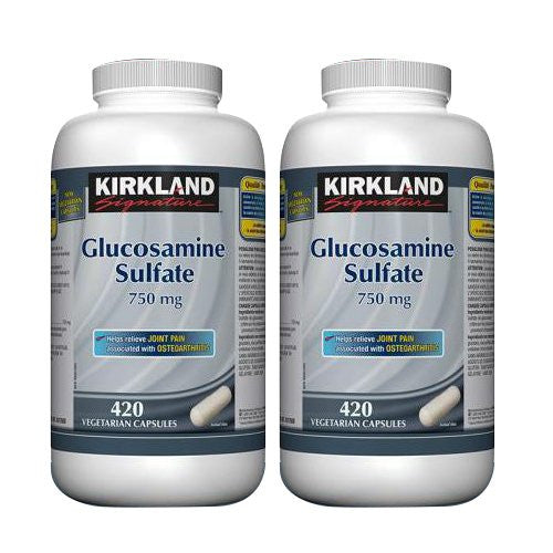 Kirkland Signature Glucosamine Sulfate 750 mg, 420 vegetarian capsules (2pk)