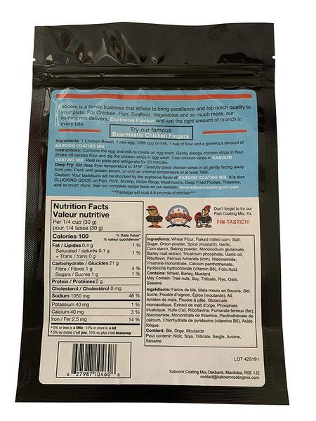 KABOOM Chicken Coating Mix 300g/10.6 oz., Seasoned Breading Mix {Imported from Canada}