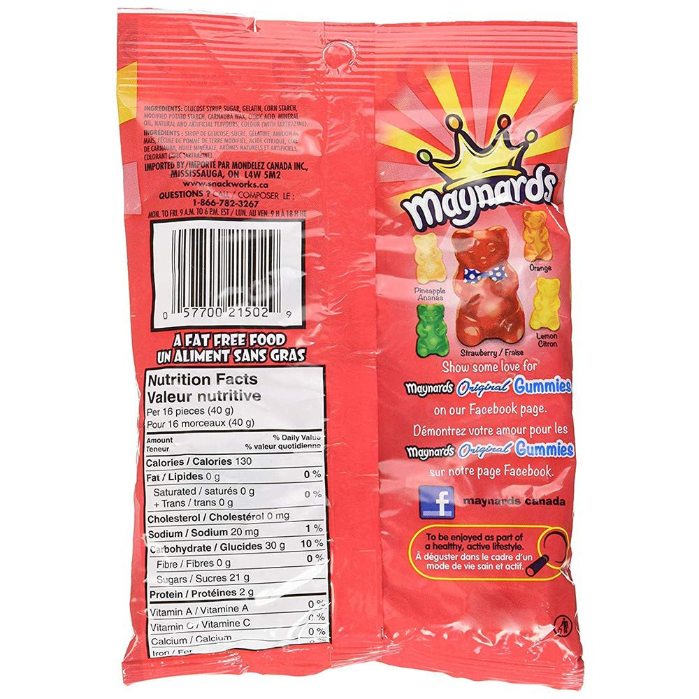 Maynards Original Gummies 170g/6oz., (Pack of 3) {Imported from Canada}