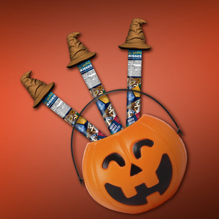 Hershey's Milk Chocolate Kisses in a  Harry Potter Sorting Hat Cane, Milk Chocolate