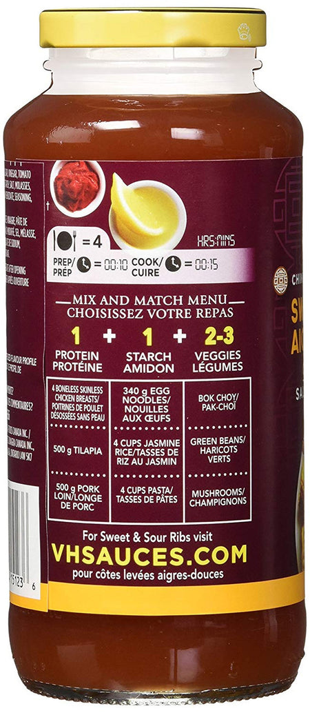 VH Sweet & Sour Cooking Sauce, 341ml/11.5oz, Jar, {Imported from Canada}