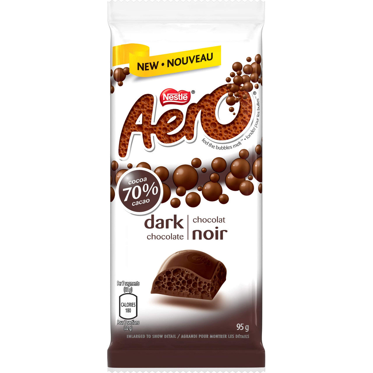 AERO Dark Chocolate Bar, 95g/3.4 oz.,{Imported from Canada}