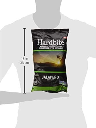 Hardbite Jalapeno Natural Potato Chips, 150g/5.3oz., {Imported from Canada}