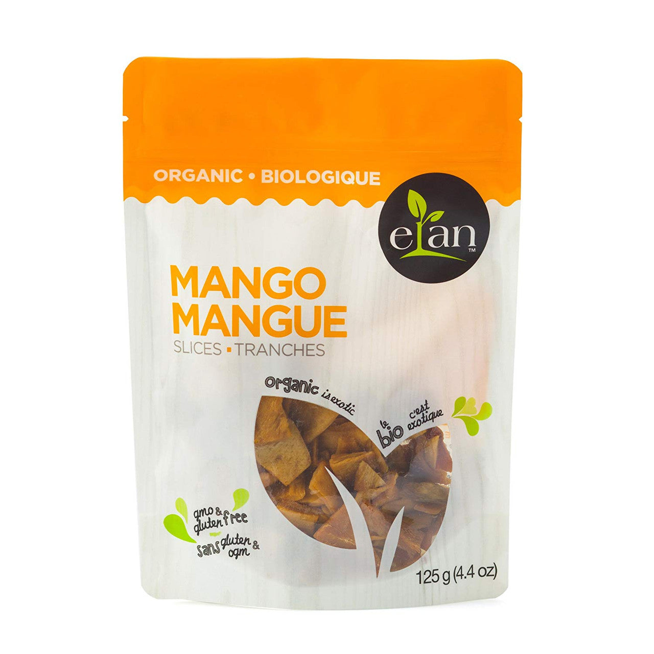 ELAN Organic Mango Slices, 125g/4.4oz., {Imported from Canada}