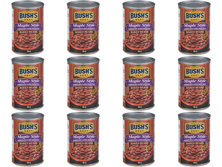 Bush's Best Maple Style Baked Beans/Quebec Maple Syrup 398ml/13.5oz., (12pk) (Imported from Canada)