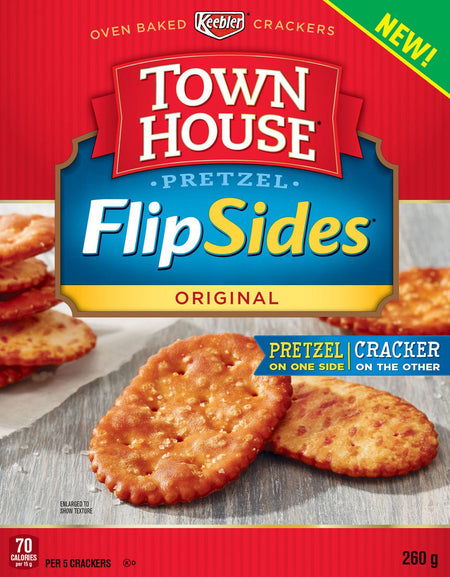 Keebler Town House Flipsides Original Crackers, 260g/9.2 oz., {Imported from Canada}