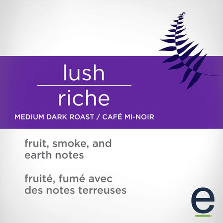 Ethical Bean Coffee Lush, Medium Dark Roast, Ground, 227g/8oz., Bag, {Imported from Canada}