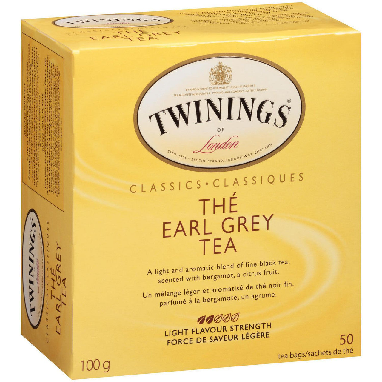 Twinings Earl Grey Tea, Carton 50s, 100g/3.5oz {Imported from Canada}