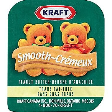 Kraft Peanut Butter Smooth Single Portion Control Packs - 18g 100 Pack